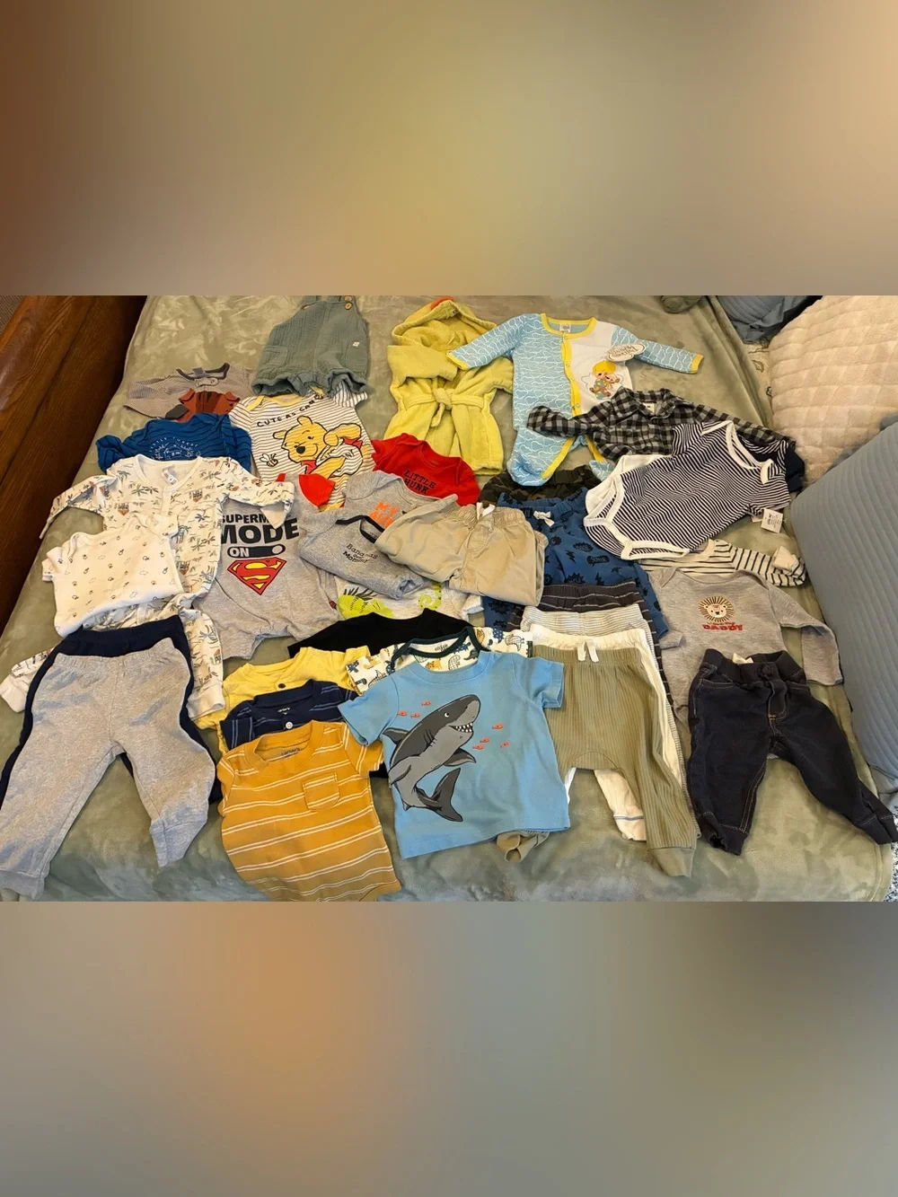 Mixed Baby Boy Clothing Bundle Sizes 6-12 Months 35 Pieces…